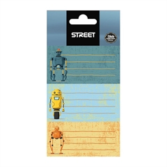 Nalepke za zvezke Street Robots, 9 kosov