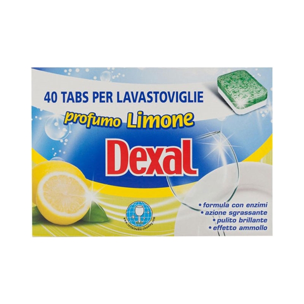 Tablete za pomivalni stroj Dexal Limona, 40 tablet