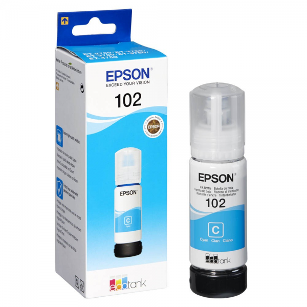 Črnilo Epson 102 (C13T03R240) (modra), original