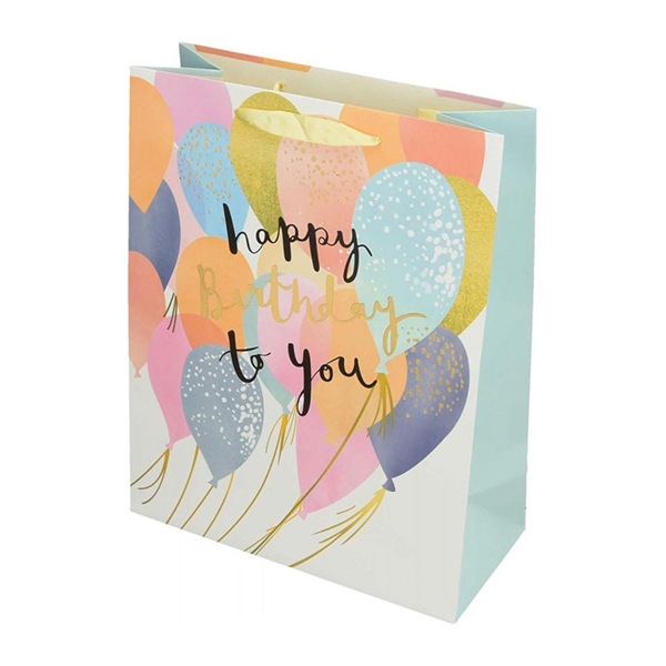 Darilna vrečka Deluxeplus, velika, happy birthday
