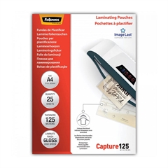Žepki A4 za plastificiranje Fellowes (216 x 303 mm), 125 mic, gloss, 25 kosov