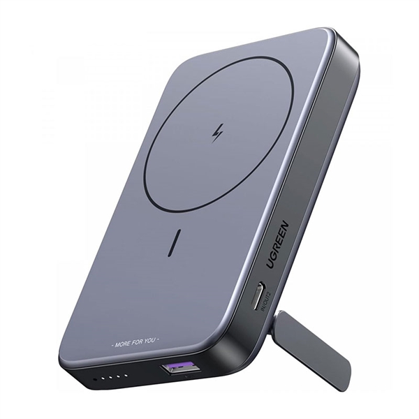 Prenosna baterija (powerbank) Ugreen s stojalom, 10.000 mAh, brezžično polnjenje
