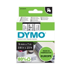 Trak Dymo D1 409100, 9 mm / 7 m (črno/prozoren), original