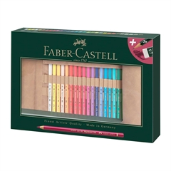 Barvice Faber-Castell Polychromos Roll, 30 kosov + radirka in svinčniki