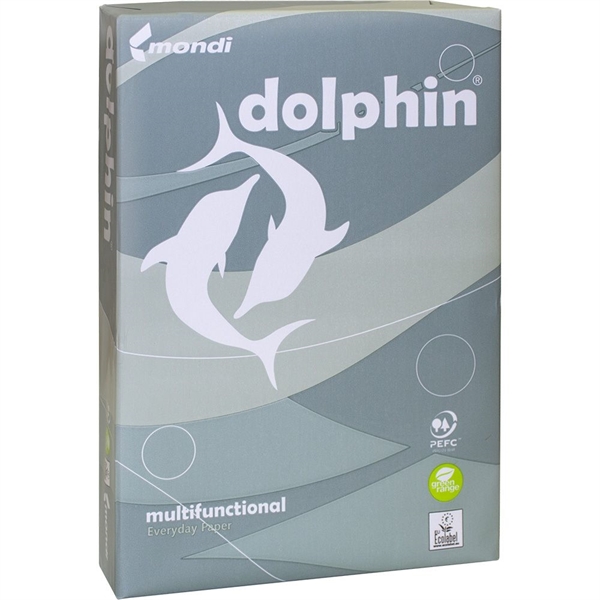 Fotokopirni papir Mondi Dolphin Everyday Ecolabel A4, 500 listov, 80 gramov
