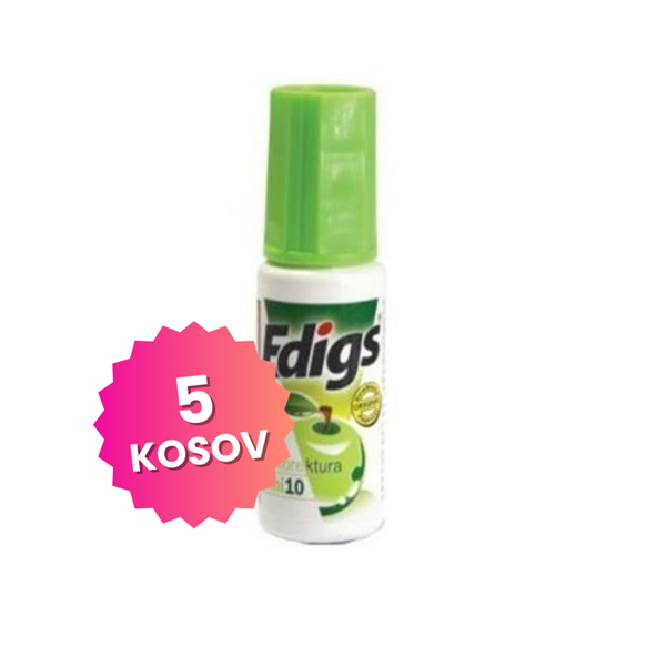 Korekturna tekočina Edigs, 10 ml, 5 kosov