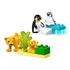 LEGO DUPLO: Družine divjih živali: pingvini in levi