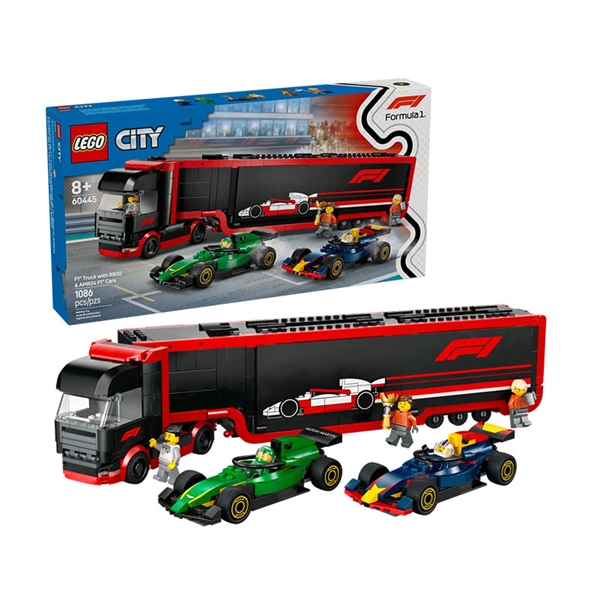 LEGO City: Tovornjak F1 z dirkalnikoma F1 RB20 in AMR24