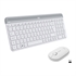 Tipkovnica Logitech Slim Wireless Combo MK470 z miško, bela, brezžična