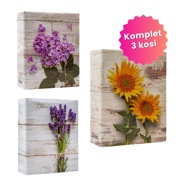 Darilni paket najlepših spominov Pomladne rože: 3x Foto album, 304 + 304 + 304 slik