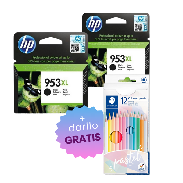 Komplet kartuš HP L0S70AE nr.953XL (črna), original, 2 kosa + DARILO GRATIS