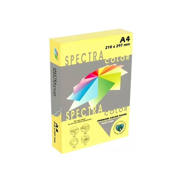 Barvni fotokopirni papir A4, svetlo rumen (bright yellow), 500 listov, 80 gramov
