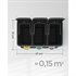 Koš za smeti Songmics 3v1, 3x 8 L, srebrn