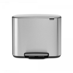 Koš za smeti Brabantia Bo Pedal Bin, 3x 11 L, srebrn