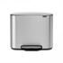Koš za smeti Brabantia Bo Pedal Bin, 3x 11 L, srebrn