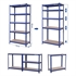 Regal Songmics GLR30Q, 5 delni, (150 x 75 x 30 cm), moder