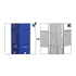 Regal Songmics GLR30Q, 5 delni, (150 x 75 x 30 cm), moder