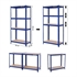 Regal Songmics GLR44Q, 4 delni, (160 x 80 x 40 cm), moder