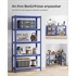 Regal Songmics GLR040Q01, 4 delni, (180 x 90 x 40 cm), moder