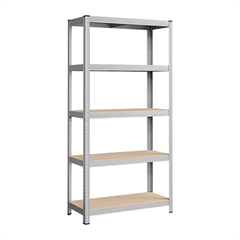 Regal Songmics GLR40SV, 5 delni, (180 x 90 x 40 cm), srebrn