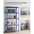 Regal Songmics GLR050Q01, 5 delni, (200 x 100 x 50 cm), moder