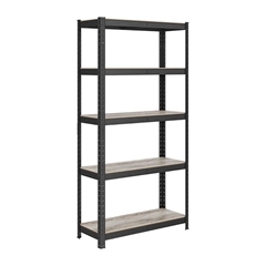 Regal Songmics GLR050B11, 5 delni, (200 x 100 x 50 cm), črn