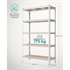 Regal Songmics GLR060E01, 5 delni, (200 x 120 x 60 cm), srebrn