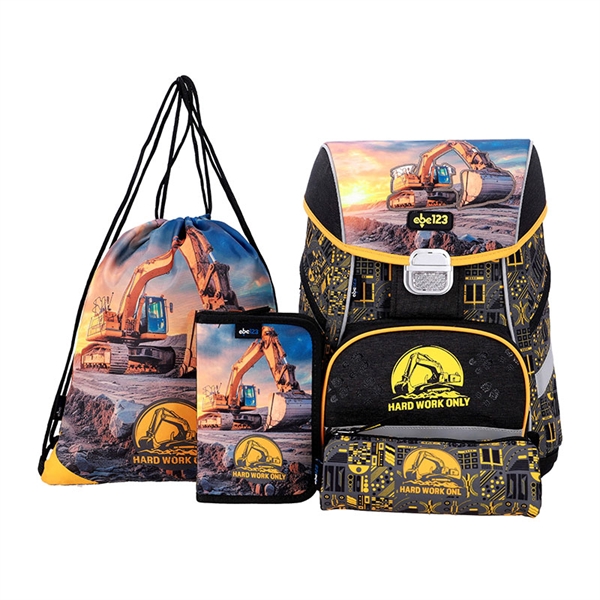 Prvošolski set ABC123 Bager (4-delni)