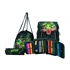 Prvošolski set ABC123 Zeleni Dino (4-delni) z LED zaponko