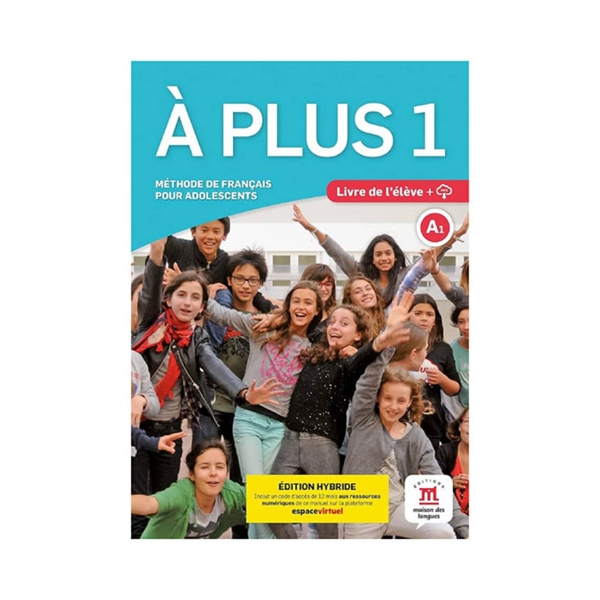 A PLUS! 1, hibridna izdaja, učbenik s kodo za dostop do Espace virtuel