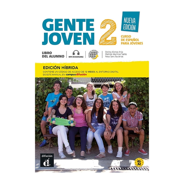 GENTE JOVEN 2, NUEVA EDICION, hibridna izdaja, učbenik s kodo za dostop do Campus Difusión