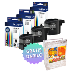 Komplet kartuš Brother LC529XLBK (črna), original, 3 kosi + DARILO GRATIS