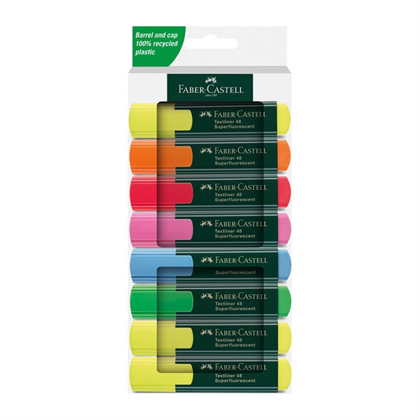 Marker Faber-Castell Fluo 48, 8 kosov