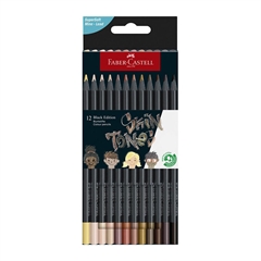 Barvice Faber-Castell Black Edition Skin, 12 kosov