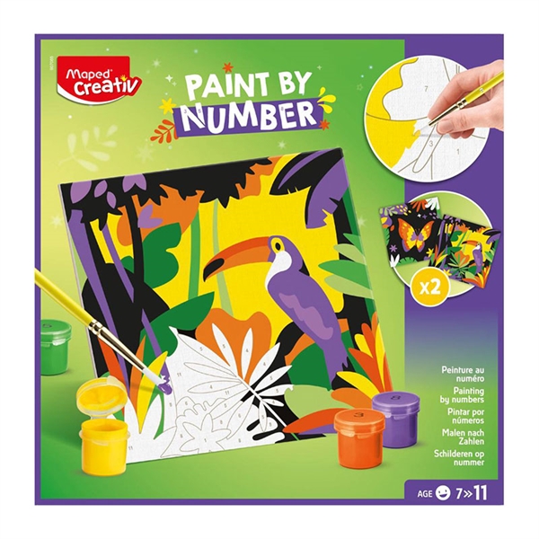 Pobarvanka po številkah Maped Creativ Papiga