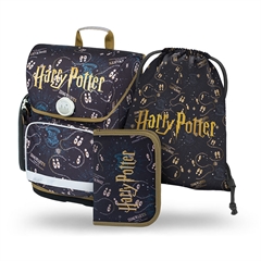 Prvošolski set Baagl Ergo Harry Potter The Marauder's Map Fidlock (3-delni)