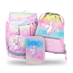 Prvošolski set Baagl Airy Rainbow Unicorn (3-delni)