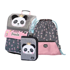 Prvošolski set Baagl Zippy Panda (3-delni)