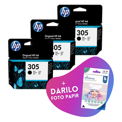 Komplet kartuš HP 3YM61AE nr.305 (črna), original, 3 kosi + DARILO GRATIS
