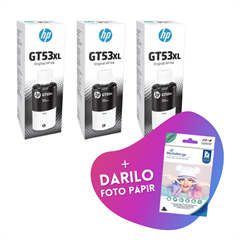 Komplet črnil za HP GT53 XL (1VV21AE) (črna), original, 3 kosi + DARILO GRATIS