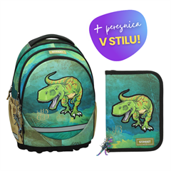 Komplet Street Dino 1: nahrbtnik + peresnica