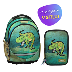 Komplet Street Dino 2: nahrbtnik + peresnica