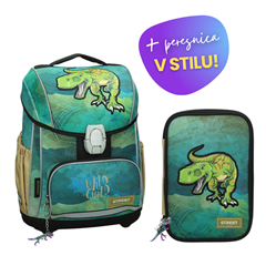 Komplet Street Dino 3: torba + peresnica