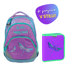 Komplet Street Dragonflies: nahrbtnik + peresnica
