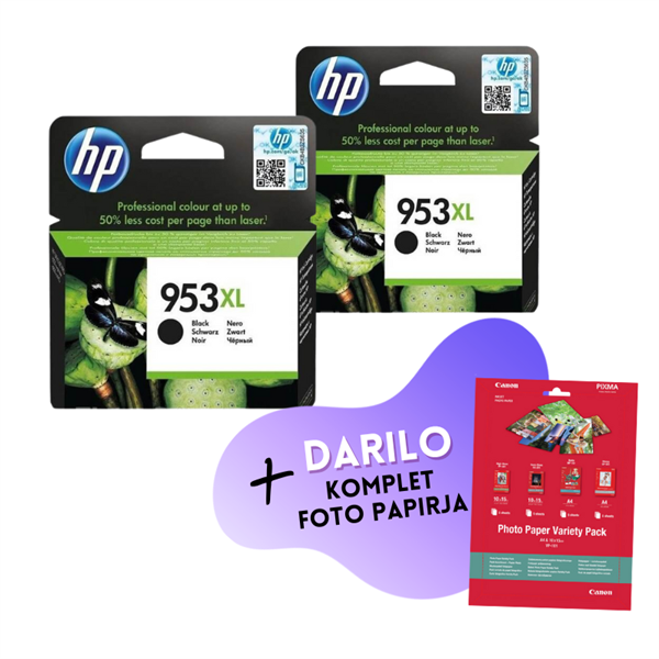 Komplet kartuš HP L0S70AE nr.953XL (črna), original, 2 kosa + DARILO GRATIS