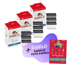 Komplet kartuš + foto papir Canon KP-108IN, original, 3 kosi + DARILO GRATIS