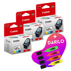 Komplet kartuš Canon CL-541XL (barvna), original, 3 kosi + DARILO GRATIS