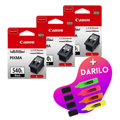 Komplet kartuš Canon PG-540L (črna), original, 3 kosi + DARILO GRATIS