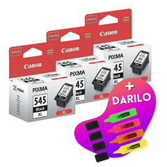 Komplet kartuš Canon PG-545 XL (črna), original, 3 kosi + DARILO GRATIS