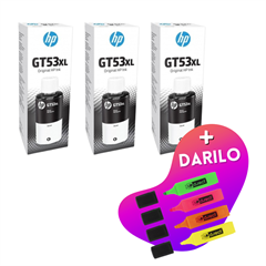 Komplet črnil za HP GT53 XL (1VV21AE) (črna), original, 3 kosi + DARILO GRATIS